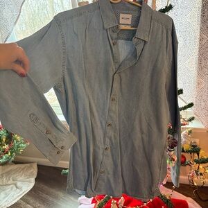 ONLY & SONS Chambray Light Blue Shirt